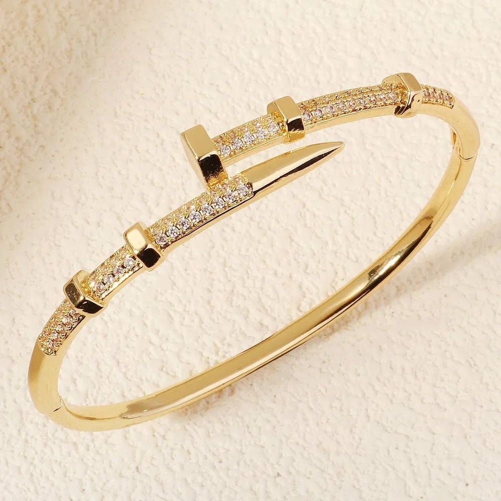 Elegant Zircon Nail Design Bracelet For Women 6