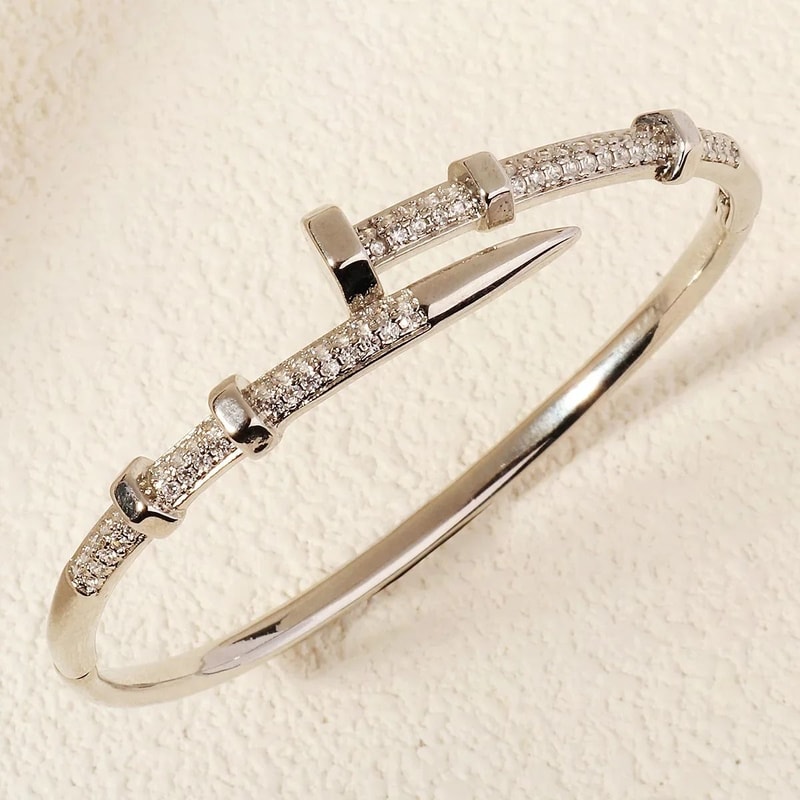 Elegant Zircon Nail Design Bracelet For Women 7