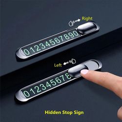 metal temporary parking phone number plate