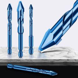 multi-material rotary drill bit set for tile glass wood and concrete