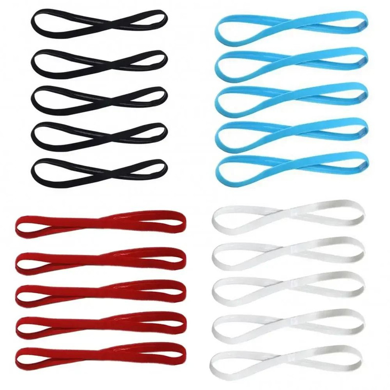 5Pack Elastic Sports Headbands For Yoga Running And Fitness 3
