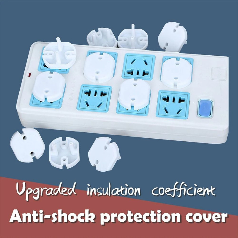20pcs Baby Safety Socket Covers European Standard Electrical Outlet Protectors For Childproofing 2
