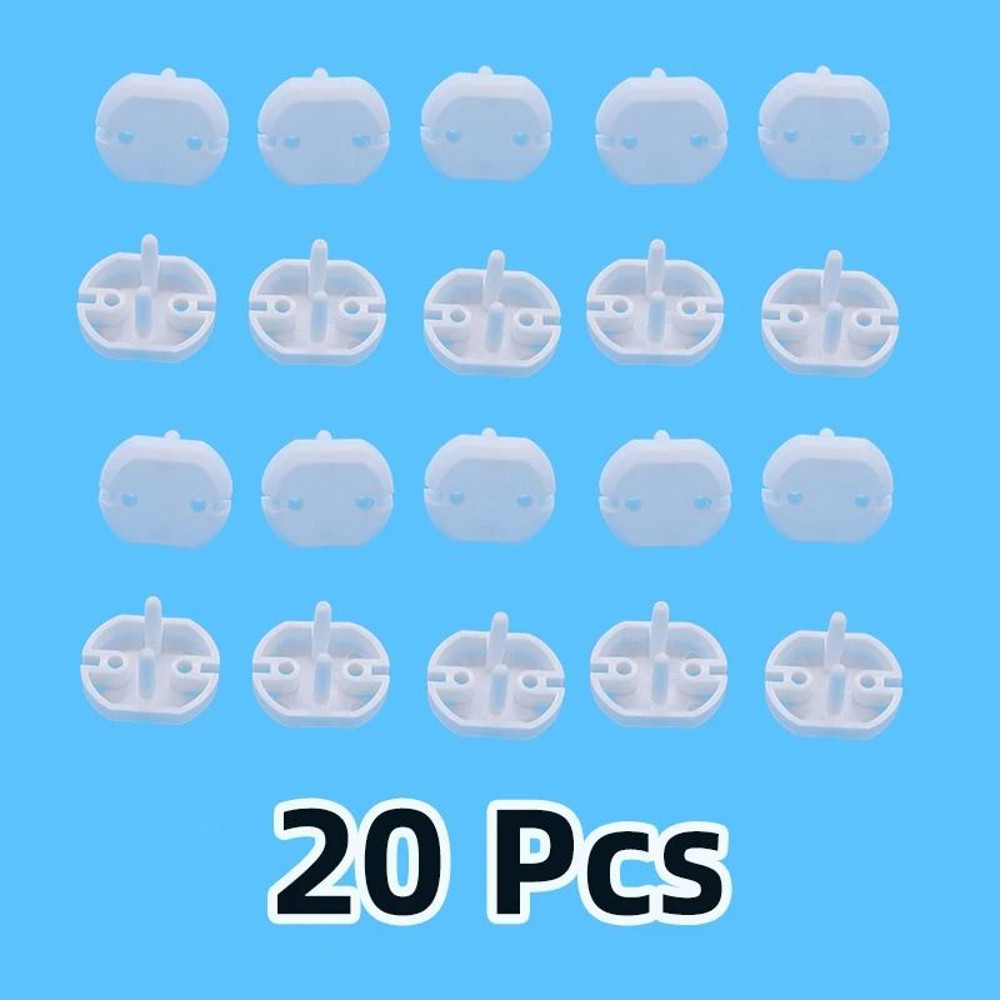 20pcs Baby Safety Socket Covers European Standard Electrical Outlet Protectors For Childproofing 7