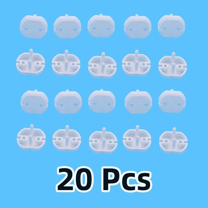 20pcs Baby Safety Socket Covers European Standard Electrical Outlet Protectors For Childproofing 7