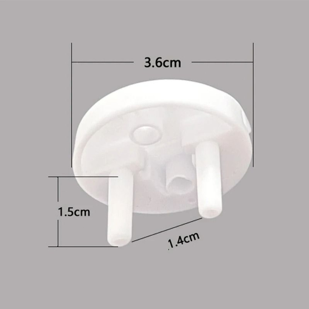 White Electrical Socket Protectors  Baby Safety Plug Covers For Childproofing And Electric Shock Pr 5