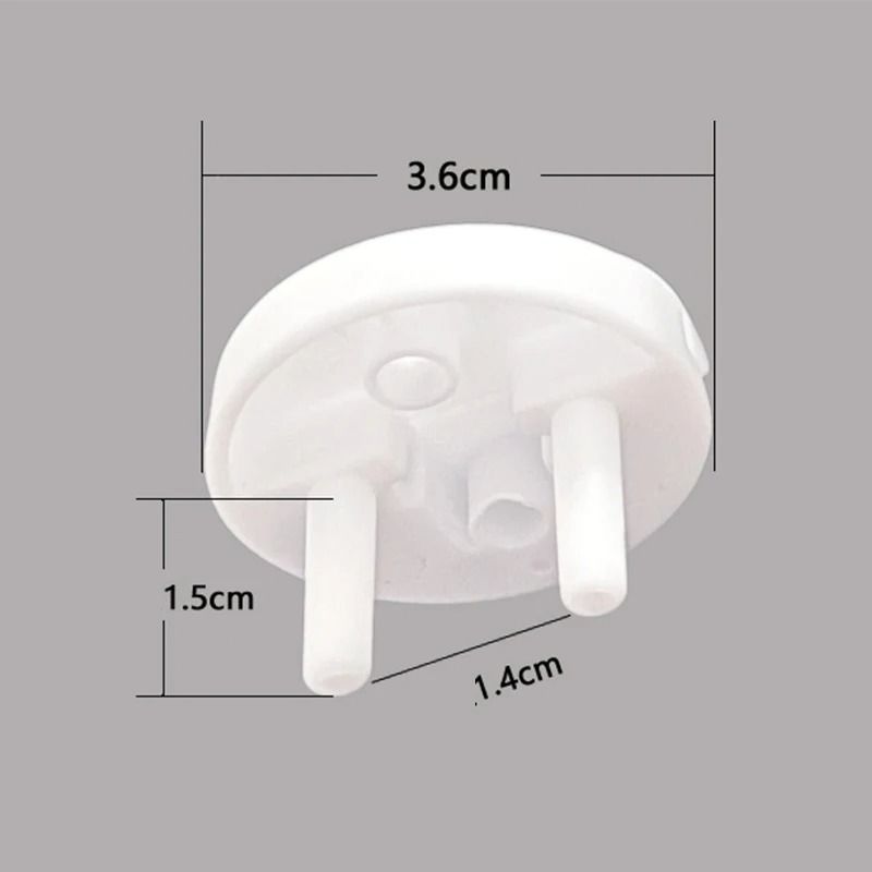 White Electrical Socket Protectors  Baby Safety Plug Covers For Childproofing And Electric Shock Pr 5