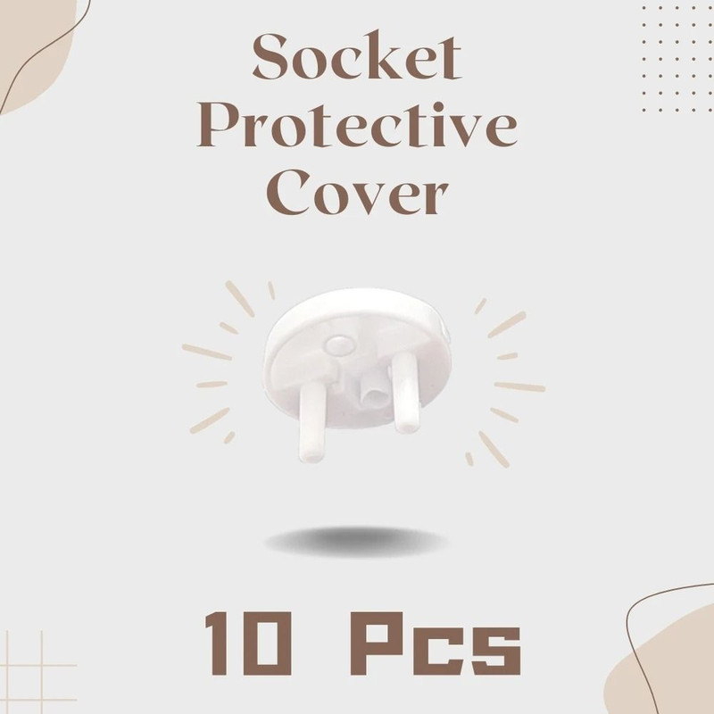 White Electrical Socket Protectors  Baby Safety Plug Covers For Childproofing And Electric Shock Pr 6