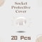 White Electrical Socket Protectors Baby Safety Plug Covers For Childproofing And Electric Shock Pr 7