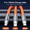 3in1 USB Fast Charging Cable MultiPort 6A 120W Data Cord For Phones Devices 4