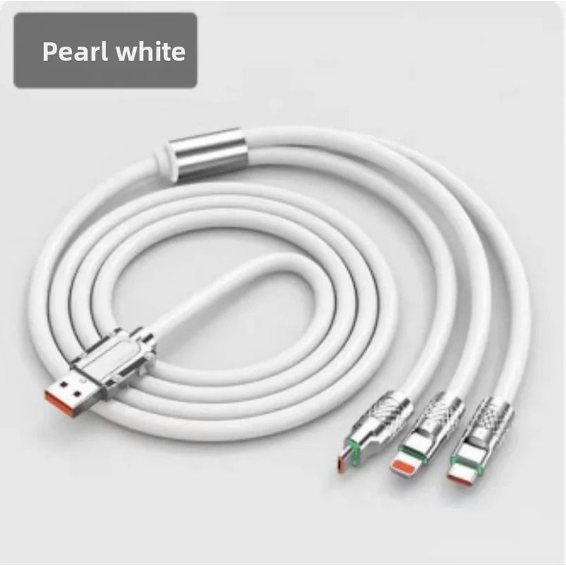 3in1 USB Fast Charging Cable MultiPort 6A 120W Data Cord For Phones Devices 8