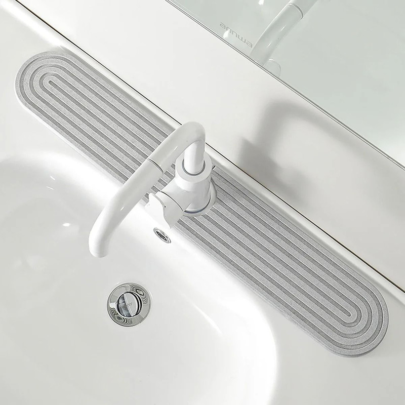 Super Absorbent Fast Drying Faucet Mat  Diatomite Stone Sink Tray For Kitchen And Bathroom 17