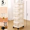 Acrylic MultiLayer Trolley Drawer Storage Rack Transparent Snack And Kitchen Organizer On Wheels 10