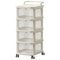 Acrylic MultiLayer Trolley Drawer Storage Rack Transparent Snack And Kitchen Organizer On Wheels 6
