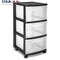 3 Drawer Plastic Rolling Storage Cart  Clear Drawer Organizer For Bedroom Kitchen Bathroom Or Craft 0