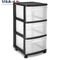3 Drawer Plastic Rolling Storage Cart Clear Drawer Organizer For Bedroom Kitchen Bathroom Or Craft 0
