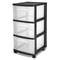 3 Drawer Plastic Rolling Storage Cart Clear Drawer Organizer For Bedroom Kitchen Bathroom Or Craft 1