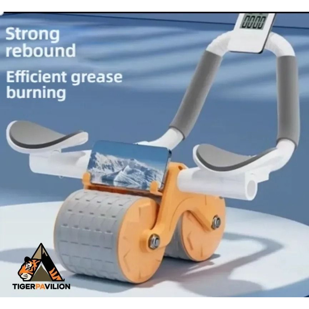 Digital Automatic Rebound Abdominal Roller With Timer Elbow Support And Knee Pads 1