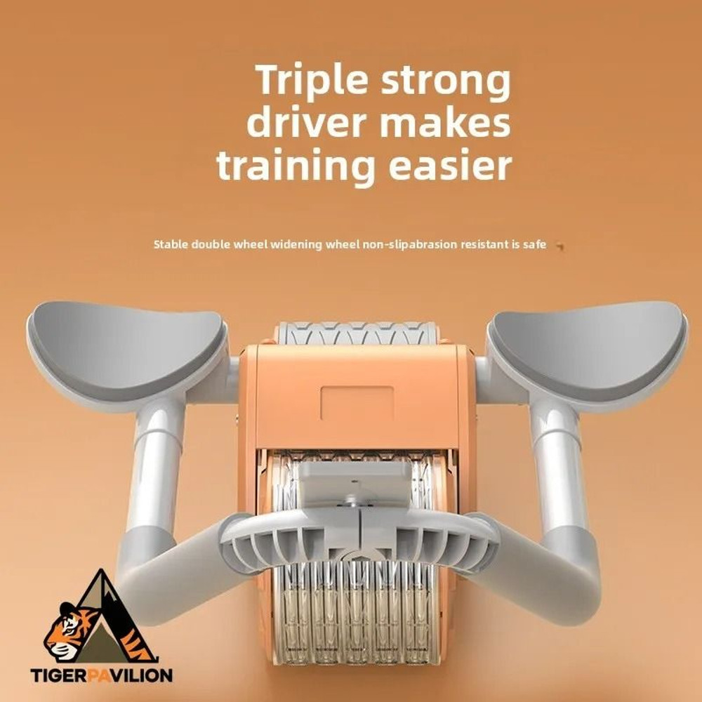 Digital Automatic Rebound Abdominal Roller With Timer Elbow Support And Knee Pads 4