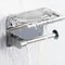304 Stainless Steel Toilet Paper Holder With Shelf And Phone Stand Modern WallMounted Bathroom Rol 6