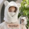 Cute Bear Plush Winter Hat With Earflaps Warm Furry Balaclava Hood For Women And Girls 1