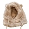 Cute Bear Plush Winter Hat With Earflaps Warm Furry Balaclava Hood For Women And Girls 5