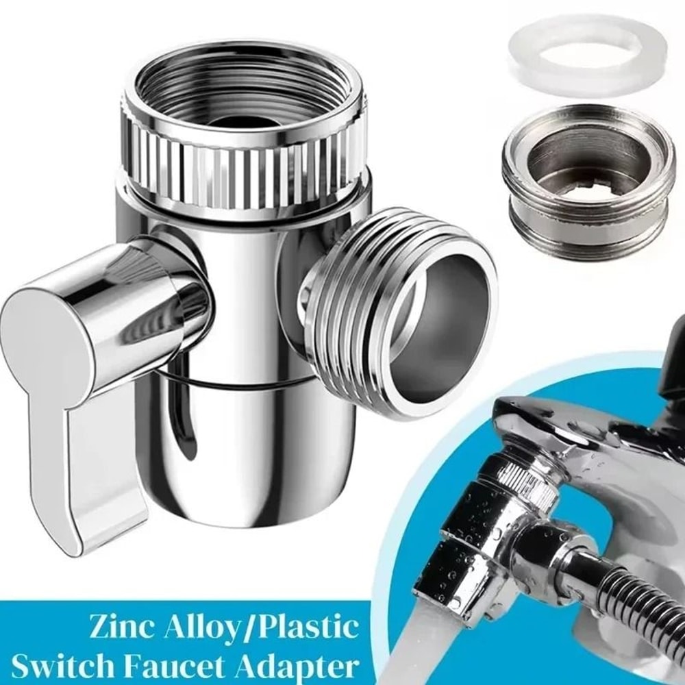 Sink Faucet Adapter Diverter Valve Zinc Alloy Kitchen And Bathroom Splitter Connector For Showers 0