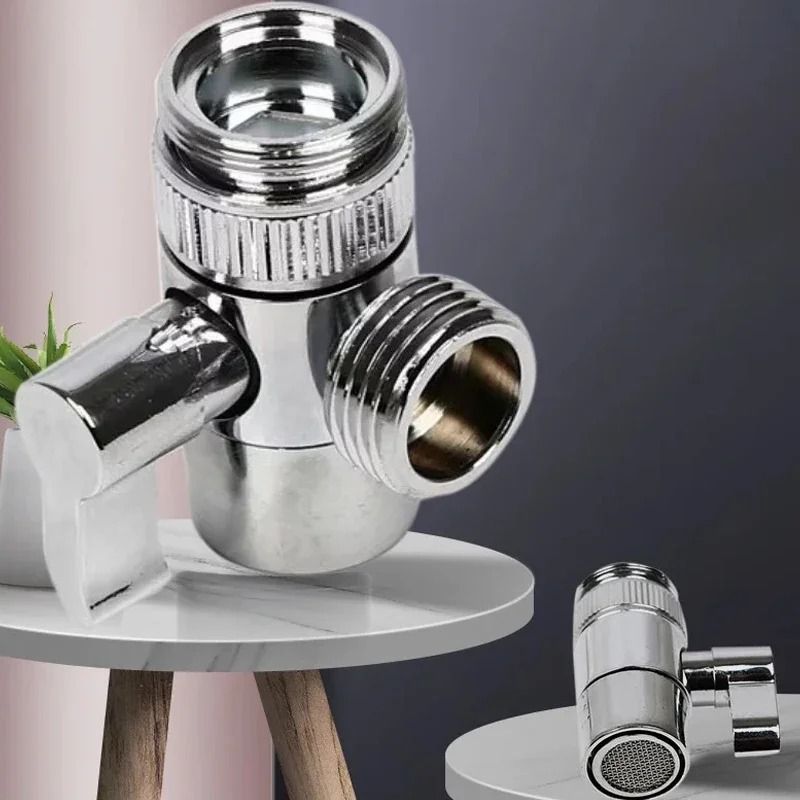 Sink Faucet Adapter Diverter Valve Zinc Alloy Kitchen And Bathroom Splitter Connector For Showers 1
