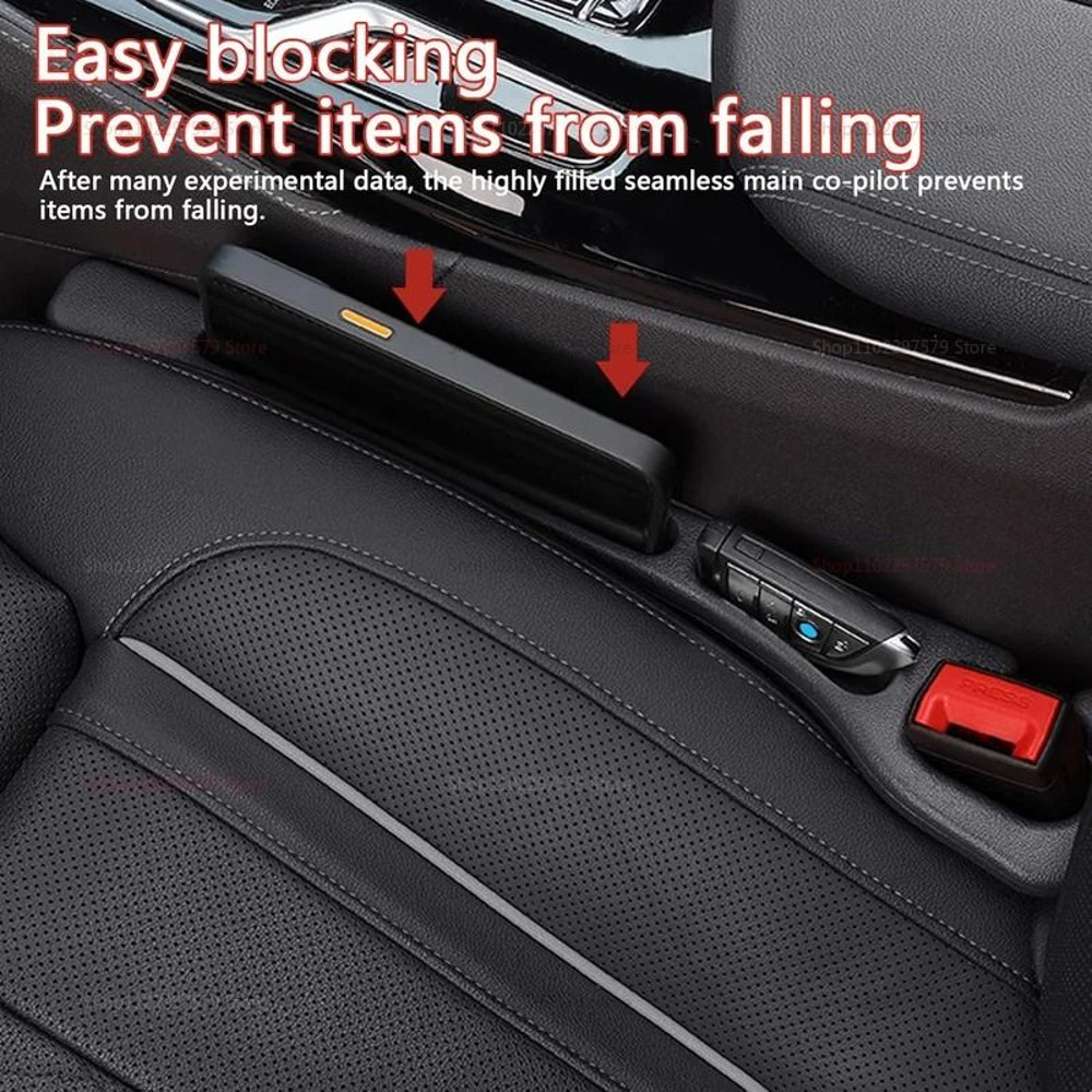 Car Seat Gap Filler Leak Proof Crevice Storage Strips Interior Organizer 2 Piece Set 3