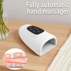 automatic hand massager with hot compress air pressure therapy for hand pain relief and relaxation