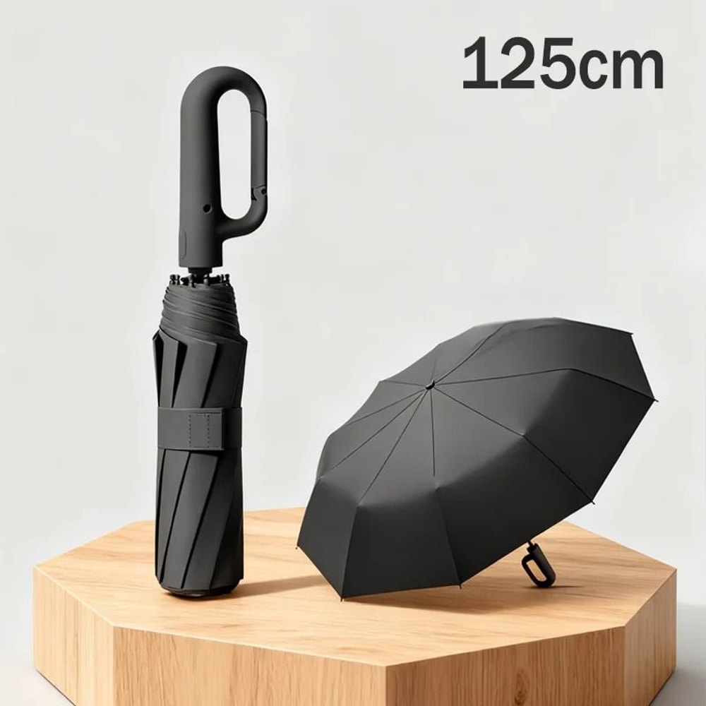 Automatic Large Windproof Double Umbrella With UV Protection And Hook Handle 0