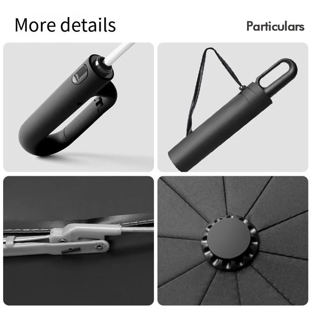 Automatic Large Windproof Double Umbrella With UV Protection And Hook Handle 6