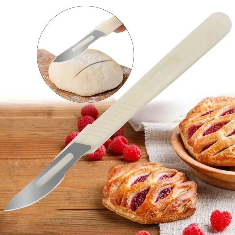 Bread Cutter Blade With Handle Baking Pastry Knife For Patterned Bread And Pastry Design 5