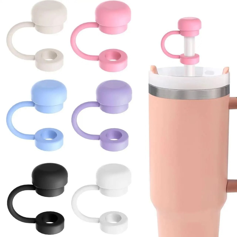 Great Cup Accessory Straw Cover Cap Cup Spill Stopper Silicone Tumblers Straw Topper Reusable Leak 3
