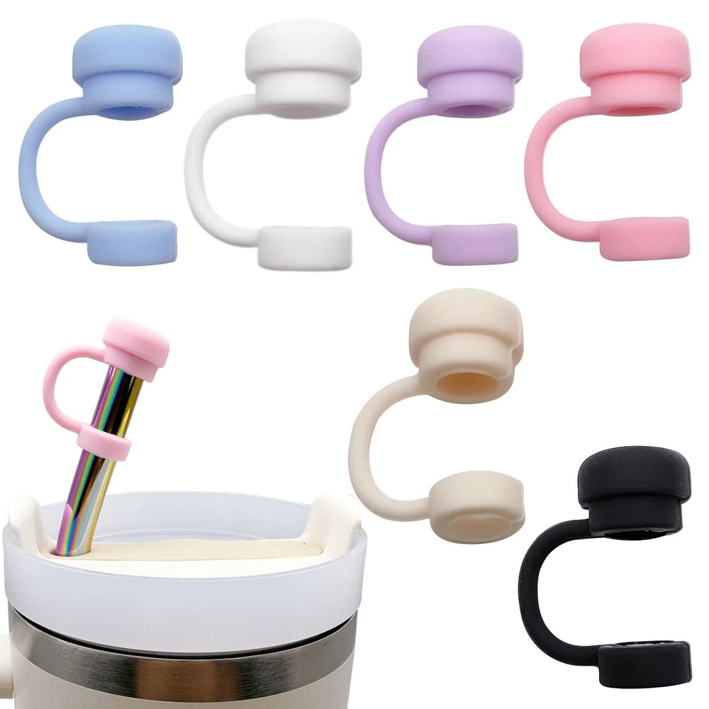Great Cup Accessory Straw Cover Cap Cup Spill Stopper Silicone Tumblers Straw Topper Reusable Leak 5