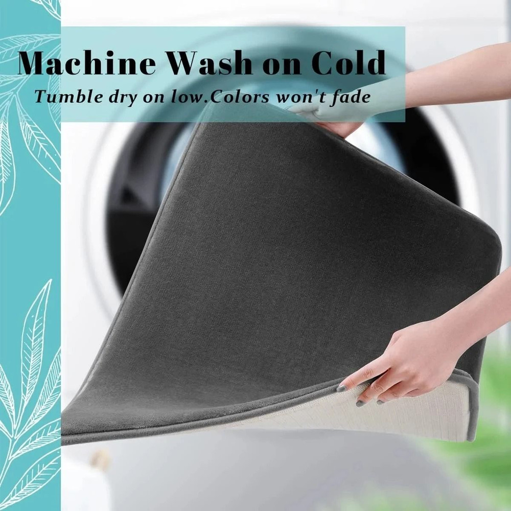 Absorbent Non Slip Bathroom Floor Mat Soft Coral Velvet Door Mat 5