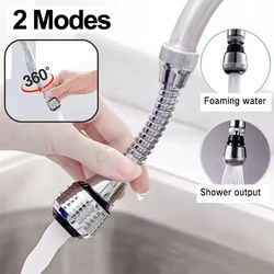 kitchen faucet extender adjustable rotating water saving sprinkler head attachment