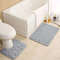 Embossed Stone Pattern Absorbent Bathroom And Door Mat Set 3