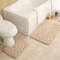 Embossed Stone Pattern Absorbent Bathroom And Door Mat Set 5