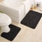 Embossed Stone Pattern Absorbent Bathroom And Door Mat Set 7