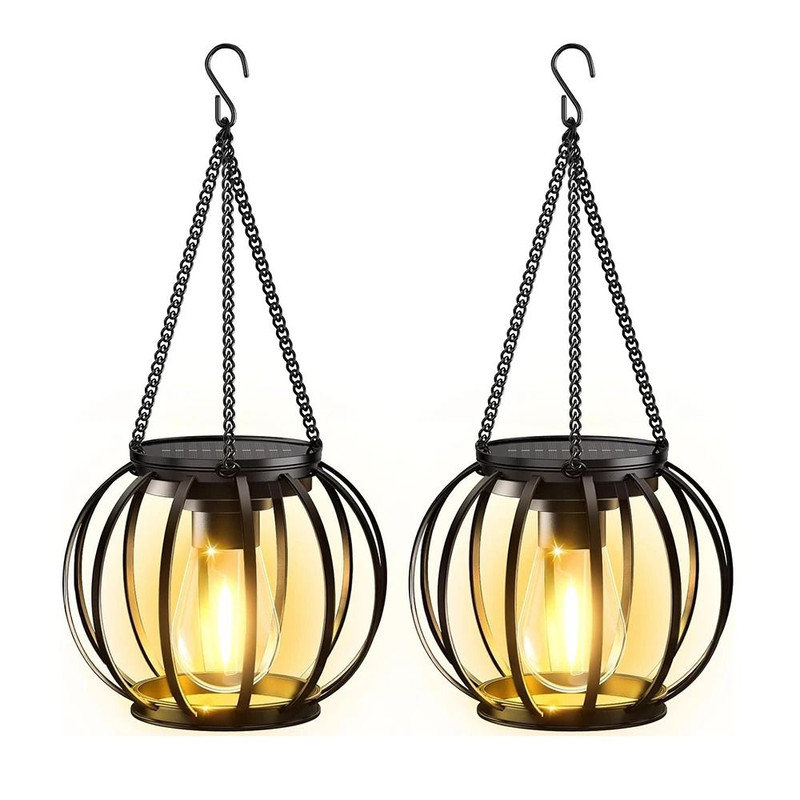 Solar Hanging Lantern Lights For Outdoor Garden 0