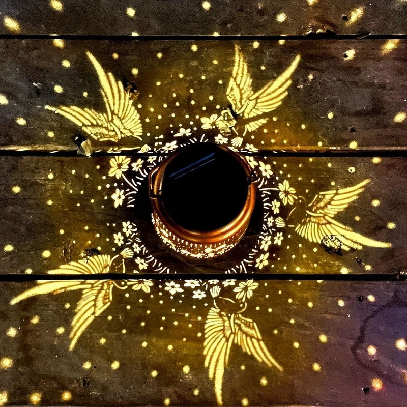 Iron Solar Lantern Outdoor Decorative Garden Light 4