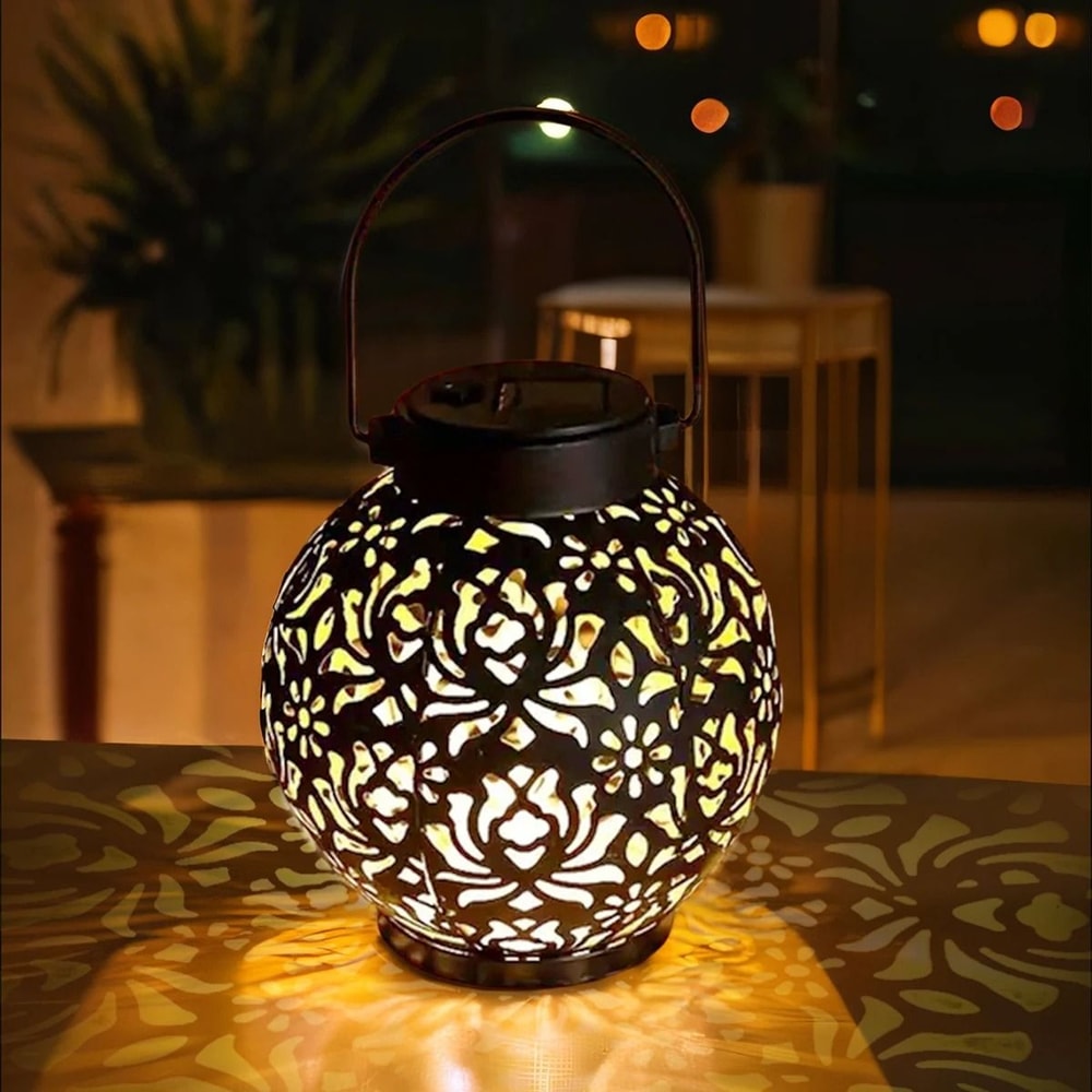Iron Solar Lantern Outdoor Decorative Garden Light 10