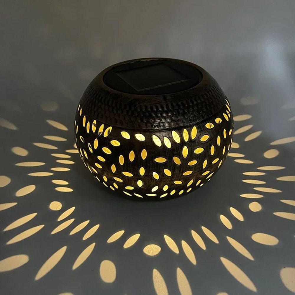 Iron Solar Lantern Outdoor Decorative Garden Light 12