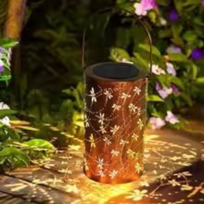 Iron Solar Lantern Outdoor Decorative Garden Light 19