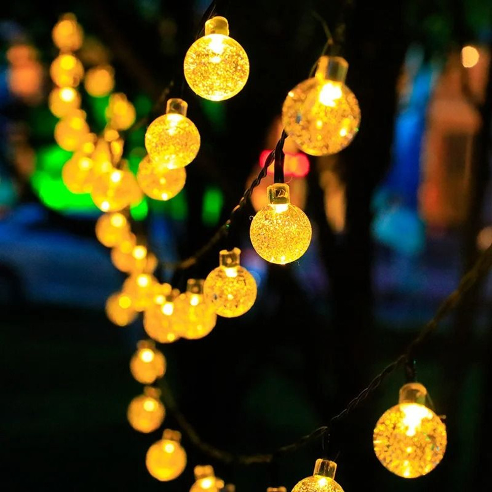 SolarPowered Bubble Ball String Lights For Outdoor Decor And Festivals 7