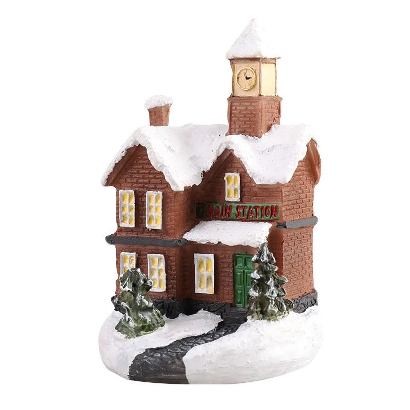 Christmas House Night Light Ornament  Battery Operated Holiday Home Decor 18