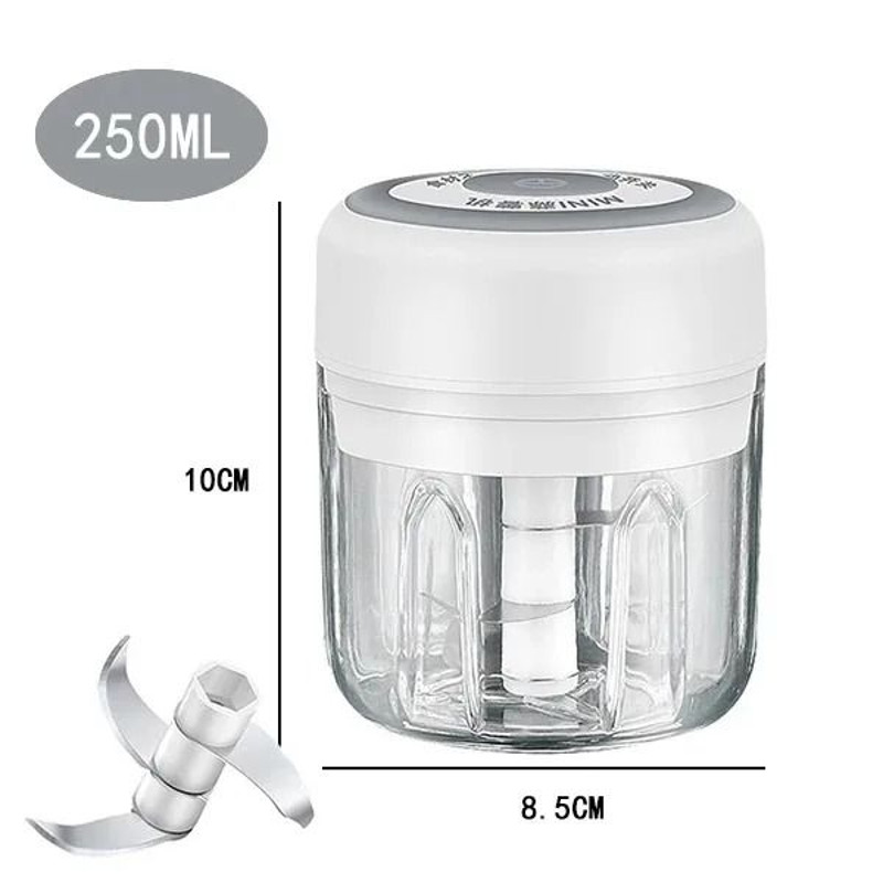 Electric Garlic Chopper And Meat Mincer  100ML250ML Portable Food Processor 10