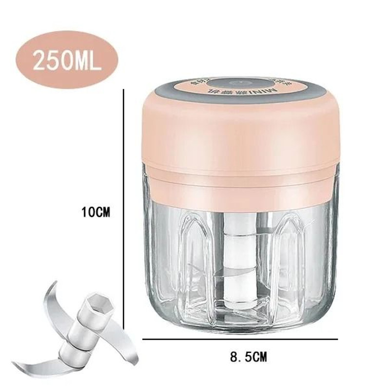 Electric Garlic Chopper And Meat Mincer  100ML250ML Portable Food Processor 11