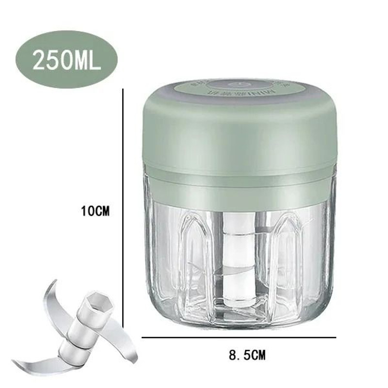 Electric Garlic Chopper And Meat Mincer  100ML250ML Portable Food Processor 12