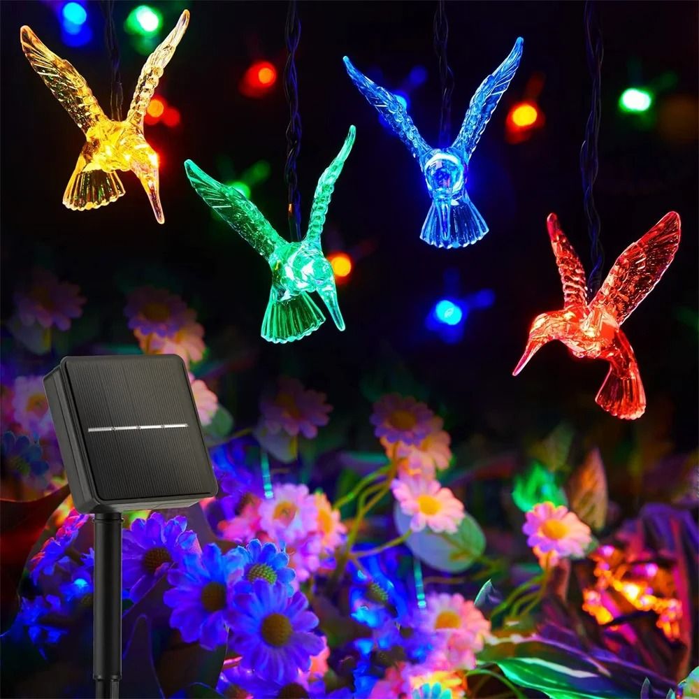 20LED Solar Hummingbird String Lights For Garden And Holiday Decoration 2